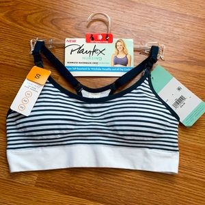Playtex nursing / wire free / seamless racer back crop / size Small